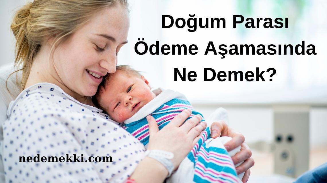 Doğum Parası Ödeme Aşamasında Ne Demek? Doğum Parası Ödeme Aşamasında Ne Demek?